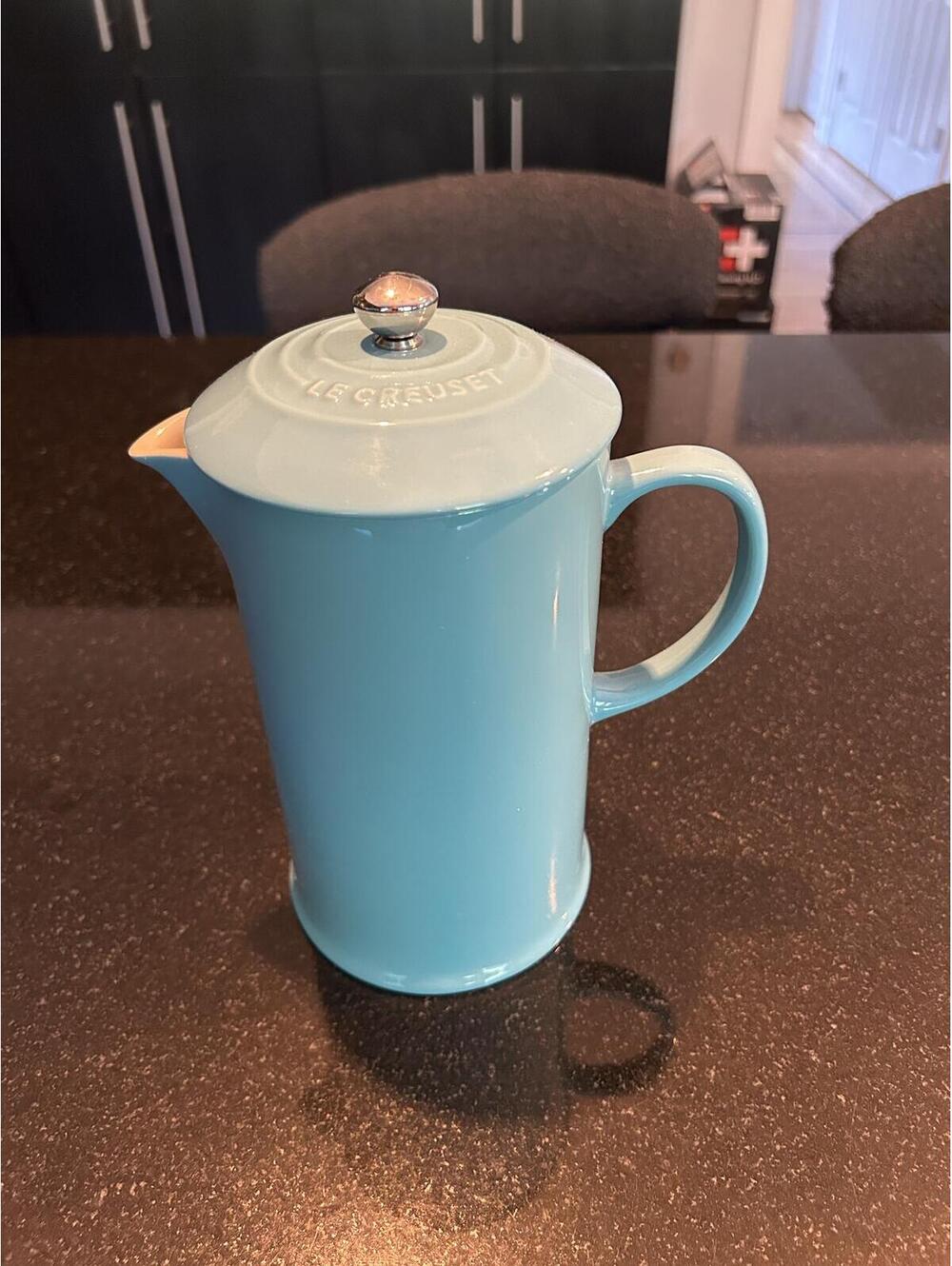 Le Creuset 1L Turquoise Coffee Pot Press